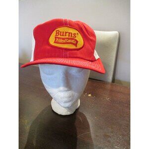 Vintage Burns Meats Pride Of Canada Mesh Trucker Hat Snapback Patch Retro